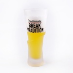 frosted clear beer glass cup